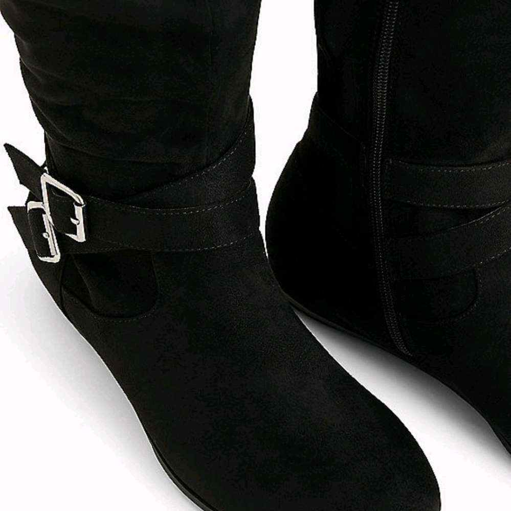 Torrid Black Faux Suede Over-the-Knee Boots